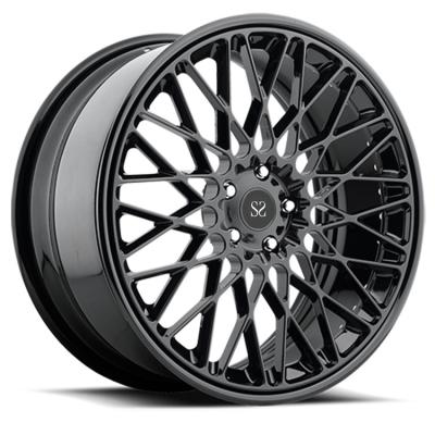 China Gloss Black Customised 2-Piece Forged Alloy Rims 17