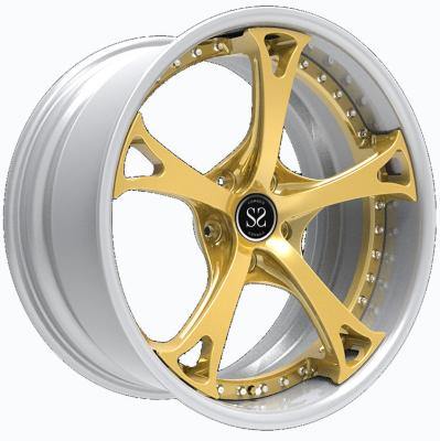 China el aluminio 5x112 5x120 de 20 bordes de la pulgada rueda para las ruedas forjadas resistentes del mercado de accesorios del coche en venta