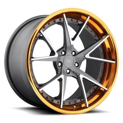 China 18 19 20 inch barrel and 10 inch lip 3 piece forged wheel rims 5x1 for sale
