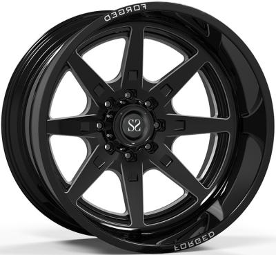 China Customized Off Road Rims 24x12 and 24x14 Gloss Black Deep Lip 4x4 Wheels Rim for sale