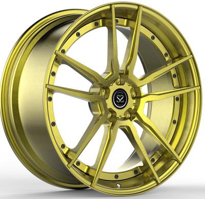 China Aluminum Alloy 20 X 10.5 Gold Brush Forged Alloy Wheels For Audi RS6 for sale