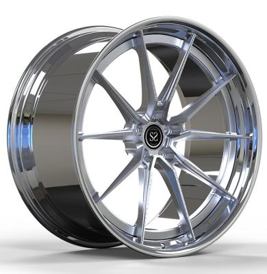 China 20X10.5 22x12 Polish Two Piece Forged Wheels Aluminum Alloy For Audi RS5 for sale