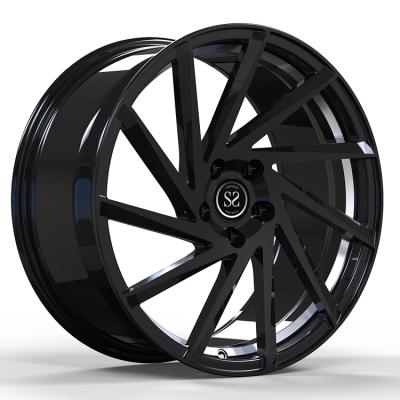 China 19 Inch Staggered Black 1 PC Forged Aluminium Wheels For Lamborghin Hurucan for sale