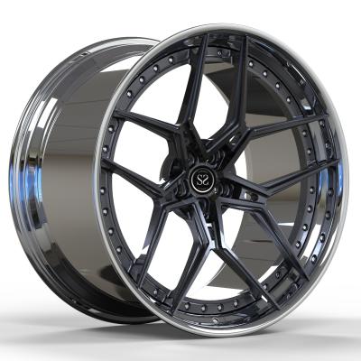 China Polished Ferrari 488 Deep Concave 2 Piece Forged Wheels for sale