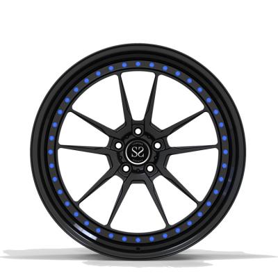 China Bordes de aluminio de la rueda del vehículo de pasajeros de Audi Satin Black Alloy Wheels en venta