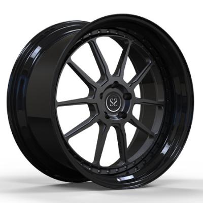 China Tuning Design Center Grey Barrel Gloss Black Forged Deep Dish Rims for sale