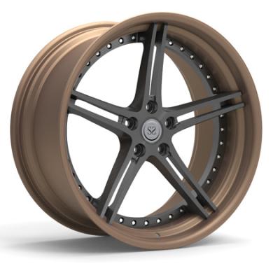 China A6061 20x8 2 Piece Forged Wheels Two Colors For Luxury Car Passenger Wheels for sale