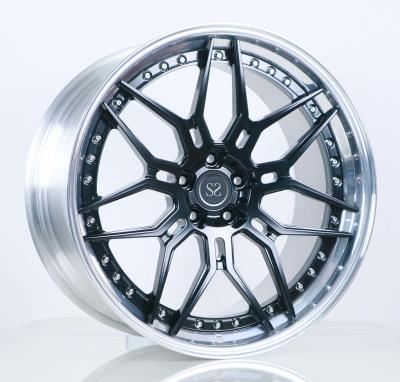 China Gloss Black Center Polished Barrel 21x9.5 21x11 Forged Car Wheels Staggered For Mercedes Benz C Class for sale