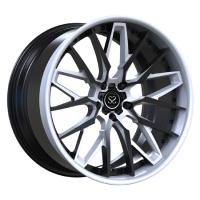 China Frente de 20 pulgadas negro escalonado posterior del barril de 2 pedazos de 21 pulgadas y rueda de plata de la aleación de aluminio para Chevrolet Corvette C8 en venta