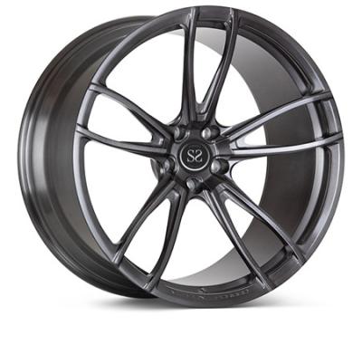 China Matte Black 19inch Polish 2 Piece Forged Rims Customized For Porsche for sale