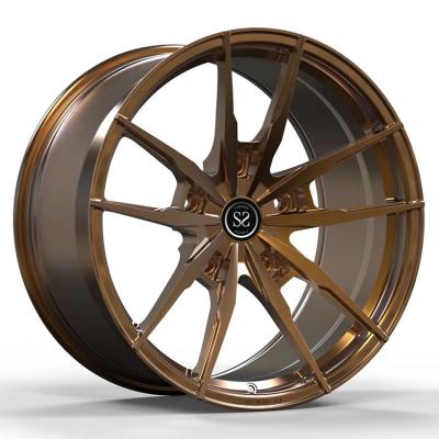 China Audi A8L 5x112 Bronze 1-PC Forged Aluminum Alloy Wheel Rims Custom Staggered 19  20 21 and 22 inches for sale