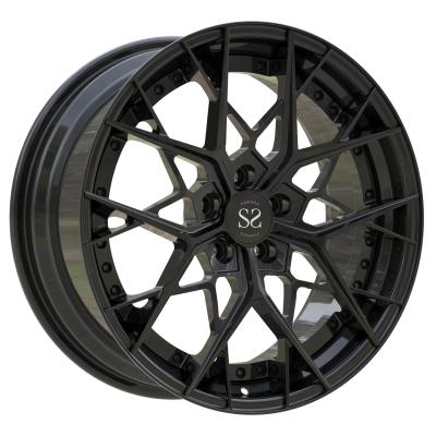 China Center Barrel Forged 2 Piece Wheels Disc Matte Black RS3 Auto Car Rims for sale