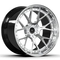 China Alloy 2 Piece Forged Brushed Wheels Negative Offset 21inch 21x11 21x12 For M6 for sale