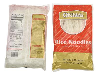 China Do ingrediente cru seguro dietético liso dos macarronetes da vara do arroz das ORQUÍDEAS gosto de refrescamento à venda