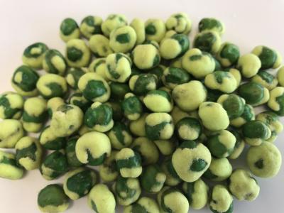 China Wasabi Flavor Flour Coated Roasted Green Peas Full Nutrition Crispy Health Foods for sale