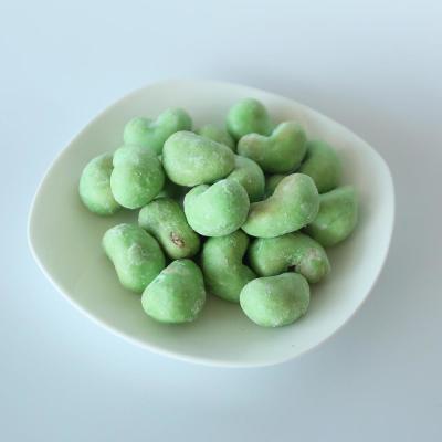 China Niet-GMO Wasabi/Mosterd Met een laag bedekte Cashewnoot Gezonde Snacks met het Geroosterde Knapperige en Knapperige Voedsel van Halal Certificatie Te koop