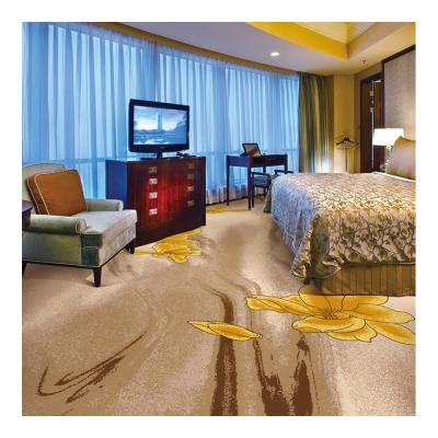 China Wool Carpet Yellow Bedroom Carpet Printed Dye Custom Design for sale
