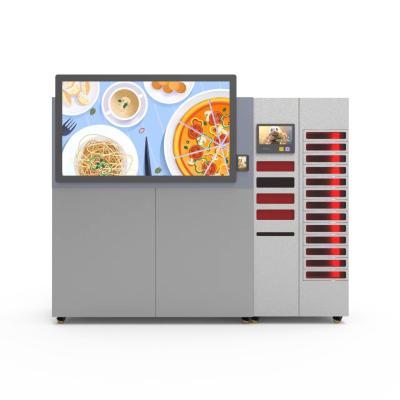 China Automatic LED Hot Food Vending Machine With 49 Inch Touch Screen High Capacity 300 Boxes for sale