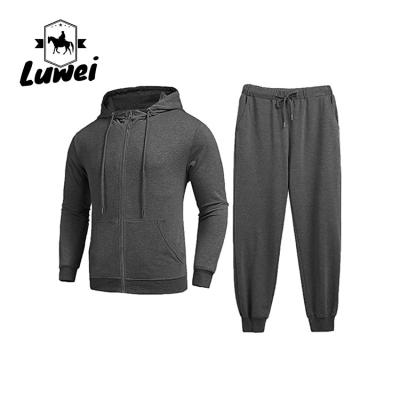 China Fashion Jogger Pullover Custom Made Oversized Plain Zip Bluza Moletons Mens Sweatsuits 2 Piece Hoodie Tracksuit Sets for sale