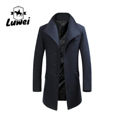 China Large Lapel Medium Long Cashmere Classic Utility Male Turn-down Collar Slim Fit Overcoat Trench Fox Jacket Man Coat for sale