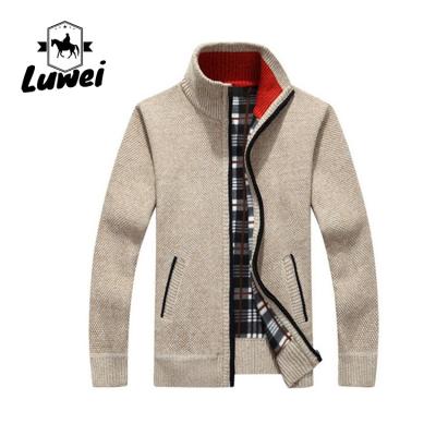 China Full Zip Male Cardigan Clothing Zip Up Thicken Utility Knit Large Size Men Men's Sweaters Jackets with Pocket for sale
