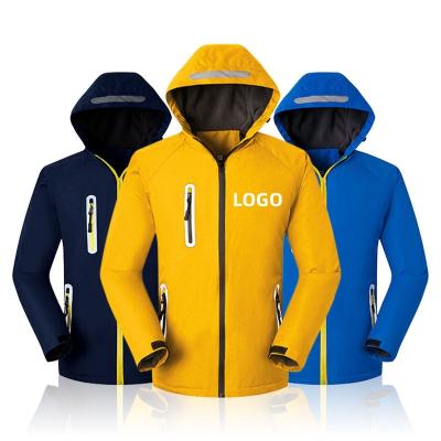 China Custom Logo Outer Wear Apparel Spandex Polyester Softshell Jacket Windbreaker for sale