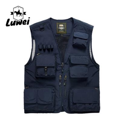 China Tactical Custom Utility Outdoor Fishing Sleeveless Lightweight Utility Knit Waistcoat Men Multi Pocket Vest for Workout for sale