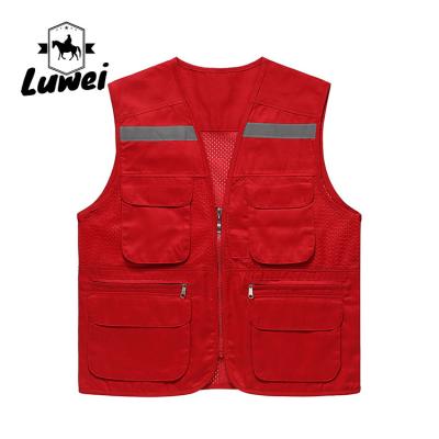 China High Quality Utility Mesh Vest Outerwear Men's Work-wear Sleeveless Multi Pocket Work Vest Men's Vest for sale