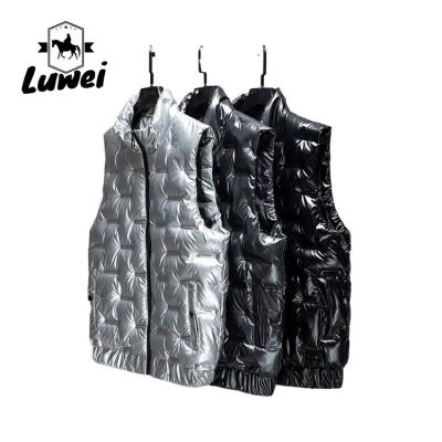 China Zipper Quilted Bubble Coat Vest Waterproof Polyester Cotton Sleeveless Puffer for sale