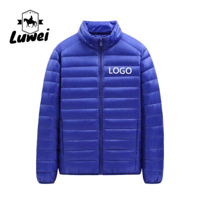 China Utility Thin Cotton Padded Coat Zipper Stand Collar Down Puffer Jacket For Men for sale