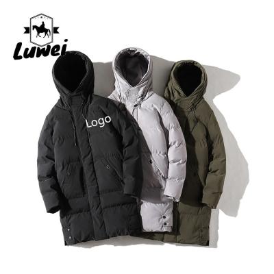 China Outdoor Men Winter Coat Jacket Hoodies Thick Cotton Bubble Coats With Pockets for sale