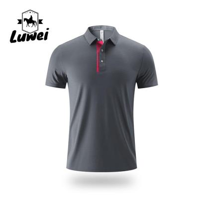 Китай Мужчины Polo Sport футболка вышитый логотип бизнес короткий рукав продается