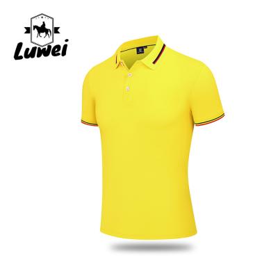China Quick Drying Embroidered Polyester Polo Shirts Textured Lapel Short Sleeve for sale