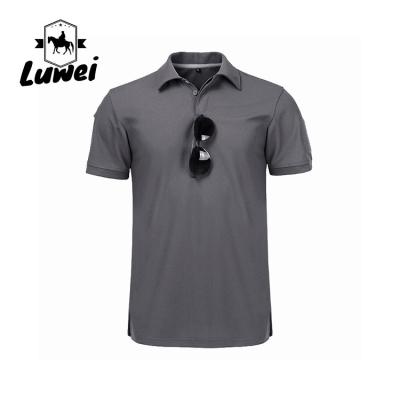 China Knitted Polyester Cotton Polo T Shirts Breathable Short Sleeve For Men for sale