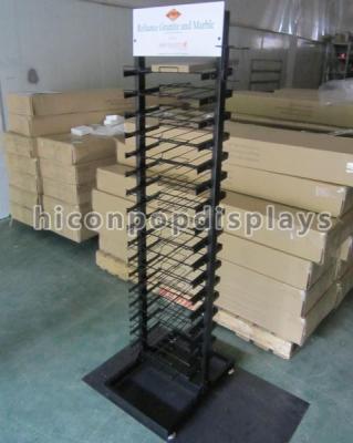 China Flooring Stone Tile Display Racks / Black Store Display Racks for sale