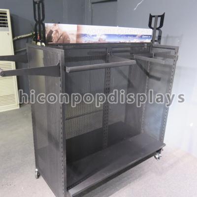 China Winter Outwear Clothing Retail Store Fixtures , Metal Shelf Racks for sale