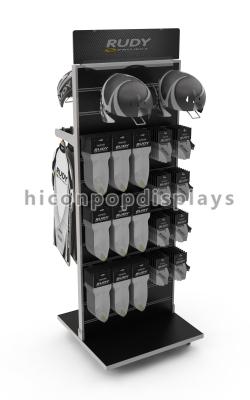 China Hanging Slatwall Display Stands / Motorcycle Helmet Display Customized for sale