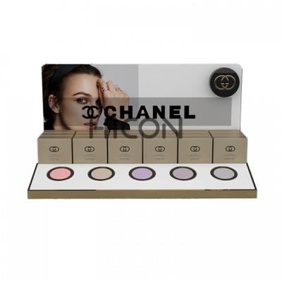 China goldene Anzeigen-kosmetische Speicher-Zähler-Display-Unit des Make-up2-tiered zu verkaufen
