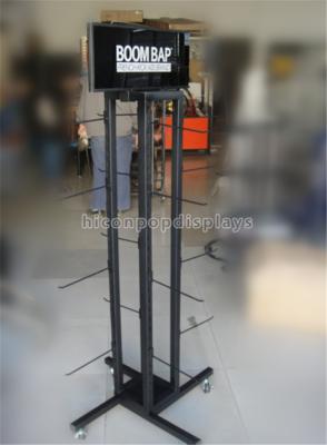 China Floor Standing Clothing Store Fixtures Metal 4-Way Hanging Underwear Display Rack for sale