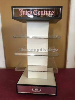 China Acrylic Cosmetic Display Stand Visual Merchandising 4 - Way Spinning Display Stand for sale