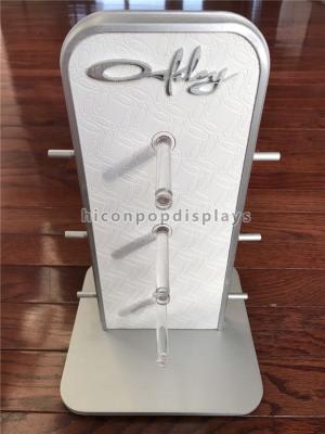 China Eyewear Brand Shop Pop Merchandise Displays Unit Countertop 3 - Tier Display Stand for sale