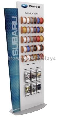 China Car Accessories Retail Store Slatwall Display Stands Double Sided With Custom Logo for sale