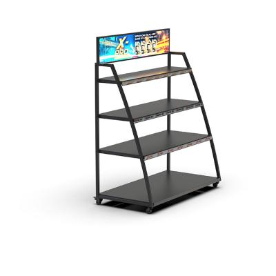 Chine Floorstanding Engine Oil Lubricant Oil Display Rack With Metal Shelf à vendre