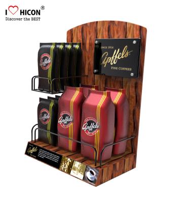 China Lure Clients Counter Display Racks Coffee Bag Promotional Retail Food Display Countertop for sale
