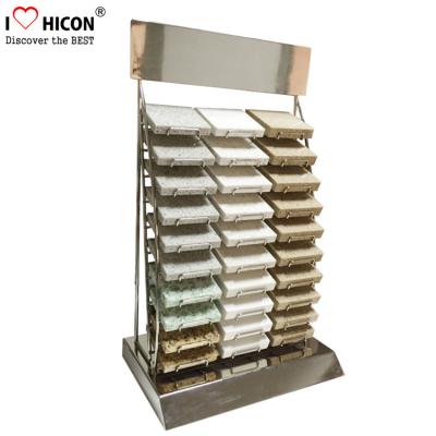 China Custom Countertop Metal Wire 30 Piece of  Marble Tiles Display Racks for sale