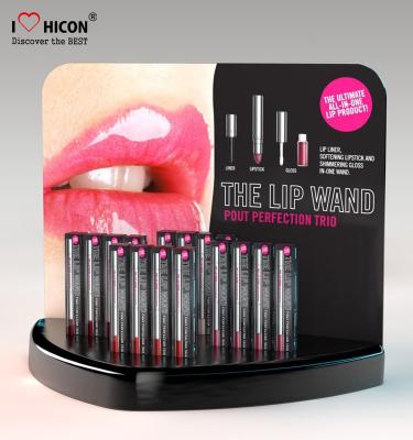 China Kundenspezifischer Cometics-Speicher-Sichtverkauf Acryl-POP-Lippenstift-Präsentationsständer zu verkaufen