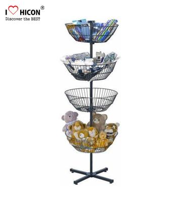 China Toy Store Display Gift Display Ideas Lol Doll Display Stand With Metal Wire Baskets for sale