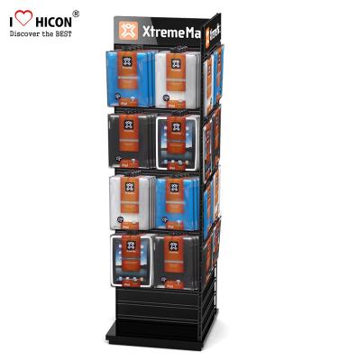 China Custom Display Stand Power Your Performance Wood Wire Spinner Rack Display for sale