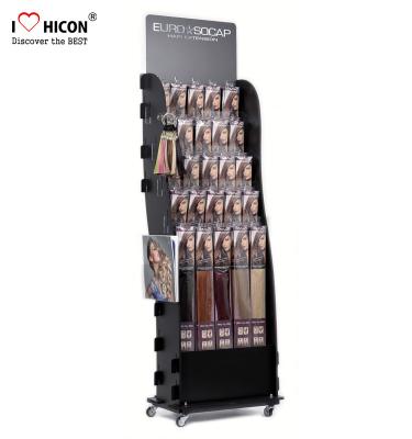 China Hair Salon Wig Display Ideas Movable Metal Wig Display Stands for sale