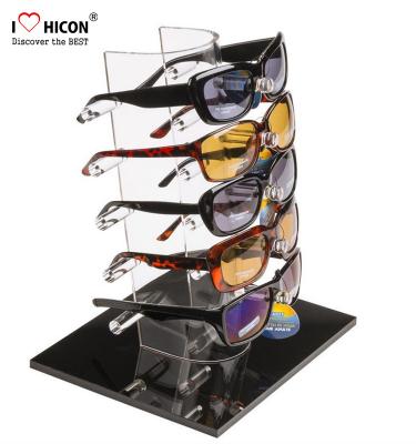 China Tabletop Acrylic Eyewear Display Rack For Brand Shop 5 Pairs Sunglasses Promotion for sale